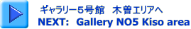 ギャラリー５号館　木曽エリアへ      　 NEXT:　Gallery NO5 Kiso area 